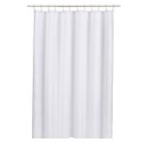 Amazon Basics Linen Style Bathroom Shower Curtain, 72\" x 72\", Bright White, 11.42\" L x 9.45\" W