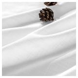 MIULEE White Linen Curtains 84 Inch Length 2 Panels for Bedroom Living Room, Soft Thick Linen Textured Back Tab Window Drapes Semi Sheer Light Filtering Rod Pocket Modern Farmhouse Decor