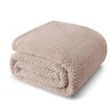 Whale Flotilla King Size Fuzzy Fleece Blanket for Bed, 90x104 Inch Fluffy Warm Soft Jacquard Blankets for All Season, Lightweight and Cozy, Camel