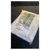 KOUFALL White Rod Pocket Blackout Tier Short Curtains 52x24 Inches Long