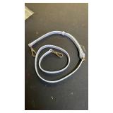 Light Blue Leather Shoulder Strap with Gold Hardware