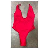 Red One-Piece Swimsuit Size M