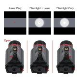 Feyachi LF-38 Red Laser Flashlight Combo 500 Lumen Tactical Light with Picatinny Rail Mount