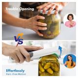 Jar Opener|Effortless Jar Opener for Weak Hands & Seniors With Arthritis Jar Lid Opener for Arthritic Hands- Opens Any Size Jar Gift for Seniors & Weak Hands