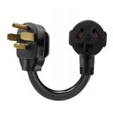 Eversimpleinc 3 Prong to 4 Prong Dryer Plug Adapter, Connects 3-Prong Old Dryer to 4 Prong New Dryer Receptacle, NEMA 14-30P to 10-30R 4-Prong Dryer Outlet Adapter, 30A 125/250V, STW 10AWG