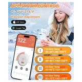 Heated Socks - 6000mAh Rechargeable Heated Socks for Men Women - Up to 10 Hours - APP-Controlled Electric Socks - 4 Heating Settings - Washable Winter Foot Warmer Socks