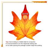JcHrmers Fall Leaf Goose Outfit Maple Leaf Cement Goose Clothes for 23 inch Statue Autumn Garden Patio Yard Lawn Outdoor Decoration