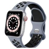 Lerobo Sport Band Compatible with Apple Watch Band 45mm 11 10 44mm 42mm 46mm 49mm Ultra 2 3 Women Men,Soft Silicone Sport Replacement Bands for iWatch SE 2 3 Series 10/9/8/7/6/5/4/3/2/1,Obsidian/Black