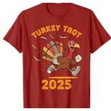2025 Turkey Trot Red T-Shirt Large