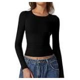 Quinsen Black Womens Dress Shirt L