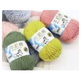 A 9pk of Assorted Color Milk Cotton String