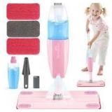 Dreamon Kids Pink Spray Mop Set
