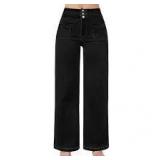 Rosewear Black Wide Leg Denim Jeans L