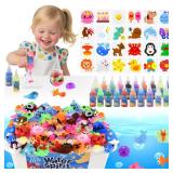 Magic Water Elf Toy Kit, Waters Pets, Aqua Fairy Water Gel Kit with 20 Magic Gels & 24 Shape Molds, DIY Squishy Maker, Summer Activities for Kidsï¼Make Your Own Squishies Toys Crafts for Boys & Gi