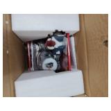 Alpine Corporation 6\" Tall Indoor Animated Christmas Village with Dancing Ice Skaters and Multicolor LED Lights, Tabletop Christmas Decoration