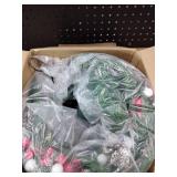 6.56FT Christmas Norfolk Pine Garland 40LED Bright Ball Lights with Red Berries Snowy Pincones Real Touch Green Pine Garlands for Mantle Table Stairs Fireplace Indoor Outdoor Home Christmas Decoration