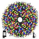 MZD8391 328FT 1000LEDs Christmas Lights Outdoor Indoor 8 Modes for Christmas Tree Party Decoration, 100% UL Listed (Multicolor)