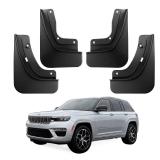 Ecarzo Mud Flaps Fit for 5th Gen Jeep Grand Cherokee 2025 2024 2023 2022 No Drilling Required All Weather Mud Splash Guards Mudflap Front & Rear Gen Jeep Grand Cherokee 2-Row Accessories 4pcs (Non L)