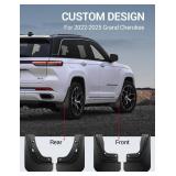 Ecarzo Mud Flaps Fit for 5th Gen Jeep Grand Cherokee 2025 2024 2023 2022 No Drilling Required All Weather Mud Splash Guards Mudflap Front & Rear Gen Jeep Grand Cherokee 2-Row Accessories 4pcs (Non L)