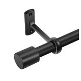 Curtain Rods for Windows 66 to 120 Inches, Adjustable 1 Inch Black Curtain Rod for Outdoor Indoor, Modern Heavy Duty Drapery Rod, Ceiling Mounted Room Divider, All Metal, Easy Install