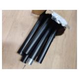 Curtain Rods for Windows 66 to 120 Inches, Adjustable 1 Inch Black Curtain Rod for Outdoor Indoor, Modern Heavy Duty Drapery Rod, Ceiling Mounted Room Divider, All Metal, Easy Install