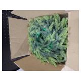 6 Pcs Christmas DIY Gree Wreath 10 Inch Green Artificial Wreaths DIY Faux Plain Wreaths Front Door Green Farmhouse Cabinets Wreath Indoor Outdoor Wall Decor(Pine Needle)