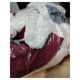 Sealy Electric Blanket Wearable with Foot Pocket, Electric Snuggle Blanket with Sleeves, Flannel & Sherpa Heating Throw with 6 Heat Settings & 2-10 Hours Auto Shut Off, 50 * 70\"+18\", Red