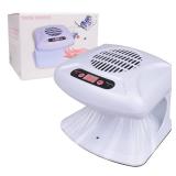 Gegong Air Nail Dryer with Automatic Sensor, 300W Timing Fan Blow for Both Hands and Feet, Warm & Cool Wind Blower Regular Polish, Home Salon Use No Harmful (Light Blue)