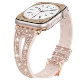 Goton Bling Silicone Band for Apple Watch Series 11/10 42mm, Series 7/8/9 41mm, Series 6/5/4/SE/SE2/SE3 40mm, Soft & Breathable Glitter Strap for Women, Stylish, Adjustable, Comfortable Fit, Sparkle