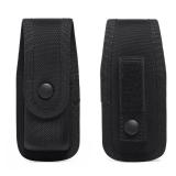 TACNEX OC/Mace Spray Holster for Duty Belt Pepper Spray Pouch MK3 MK4 Canister Holder Nylon Carry Case w/Top Flap Copper Snap MOLLE Strap for Police Security LE (Short Nylon Pouch, MK-3 and Similar)