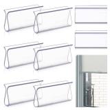 8 Pieces Window Shade for Roller Pull Down Roller Shades Handle Blinds for Windows Grips Plastic Hem Grip Hardware for Home Rv Rolling Curtain Accessories (Clear)
