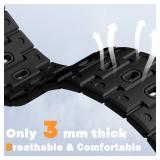 Bandletic Magnetic Watchband Compatible with Apple Watch Series 11 Band for Women, Silicone Sport Replacement Strap for iWatch 42mm(Series 11 10),41mm(9/8/7), 40mm(SE3/SE2/SE/6/5/4), 38mm(3/2/1),Black