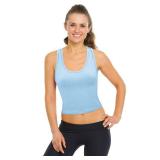 A 4 Pieces Women Basic Crop Tank Top Short Sleeveless Sports Crop Top (Pink, Black, Blue, White, Large)