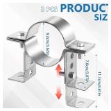 2 Pack 3 Inch Pipe Chimney Adjustable Wall Strap Pipe Bracket Clamp Pipe Strap