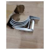 2 Pack 3 Inch Pipe Chimney Adjustable Wall Strap Pipe Bracket Clamp Pipe Strap