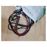 Multi Charging Cable 3.5A Multiple Charger Cable Braided 4 in 1 Multi USB Cable Fast Charging Cord with IP/Type C/Micro Ports for Cell Phones/iPhone Series/Tablets/Samsung Galaxy & More (2Pack 4Ft)