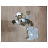 58 PCS Pendant Tray Kit, Seasonsky Pendant Trays Sun, Wing, Cat, Snowflakes with Glass Cabochon Blanks Clear Dome, 10 PCS Pendant Buckle for Photo Pendant Craft