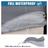 Smiry Waterproof Couch Cushion Covers, Stretch Washable Sofa Cushion Cover, Soft Sofa Slipcover Elastic Non-Slip Furniture Protector for Pets, Kid (Large,Dark Grey)