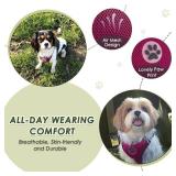 Lukovee Dog Seat Belt for Car, Adjustable Dog Car Harness for Large Medium Small Dogs, Soft Padded & Breathable Mesh Dog Seatbelt with Car Strap and Carabiner(Rose Double Clip,X-Small)