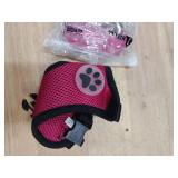 Lukovee Dog Seat Belt for Car, Adjustable Dog Car Harness for Large Medium Small Dogs, Soft Padded & Breathable Mesh Dog Seatbelt with Car Strap and Carabiner(Rose Double Clip,X-Small)