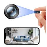 Mini Wireless Security Camera 1080P HD Magnetic WiFi Micro Nanny Cam Camera with Motion Detection Small Smart Cameras Clear Night Vision & Cloud/SD Storage for Home Pet Baby Office (Indoor/Outdoor)