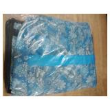 GUSTARIA Empty Mahjong Bag,Blue Printed American Mahjong Bag with Two Wrappers (Case Only)