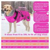 Doglay Dog Coat with Harness, Reflective Warm Dog Jacket Waterproof Puppy Winter Coat for Cold Weather, Adjustable Fleece Jacket for Small Medium Large Dogs