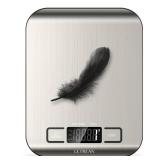 Ultrean Food Scale, Digital Kitchen Scale with LCD Display, Weight Grams and Ounces for Baking Cooking and Meal Prep, 6 Units with Tare Function, 304 Stainless Steel, 11lb (Batteries Included)