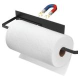 Paper Towel Holder, Magnetic Paper Towel Holder for Fridge, Toilet Paper Roll Holder Magnet Towel Rack Wall Mount Fridge Organizer for Paper Towels Rolls Bathroom Pantry RV Kitchen Storage