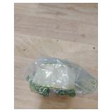 Ivory Christmas Ribbon Wired Sheer Organza Ribbon with Gold Sliver Border for Christmas Tree, 1.5 Inch 25 Yards