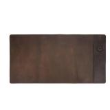 Hiram Crazy Horse Leather Desk Mat with 15W Wireless Charging - Waterproof and High-End Cowhide Texture for a Comfortable Office Experience(31in x 16in)