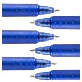 Pilot FriXion Ball 0.7mm Erasable Gel Pens, Fine Point, Blue Ink, Pack Of 6