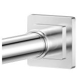 Shower Curtain Rod Square End 32\"-68\" Stainless Steel Shower Rods No Drilling for Bathroom Shower Stall RV Closet