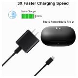 USB-C Beats Earbuds Wall Charger Cord Compatible for Beats Powerbeats Pro 2,Solo 4,Studio Buds +,Studio Pro(x Kim Kardashian),Beats Flex,Fit Pro,Beats Pill 2024 Type-c Power Adapter Charging Block 5FT